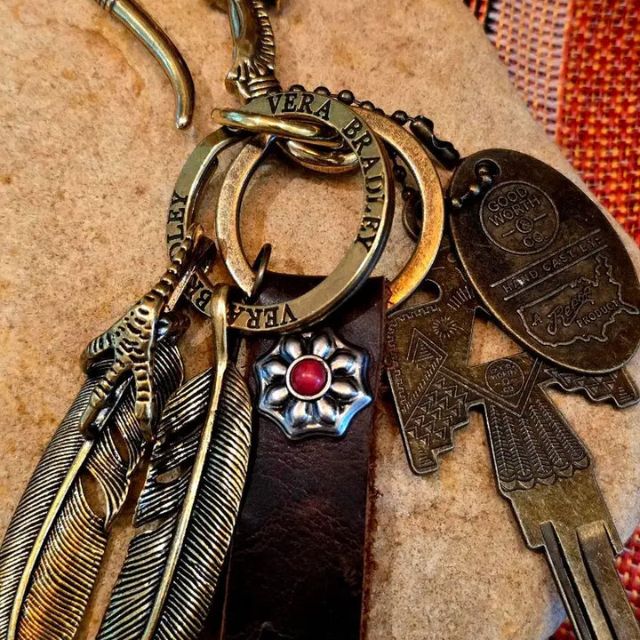 [BUNJANG] 3CROSS Gold Brass Double Wing Keyring / 3CROSS gold brass duble wing KEYRING