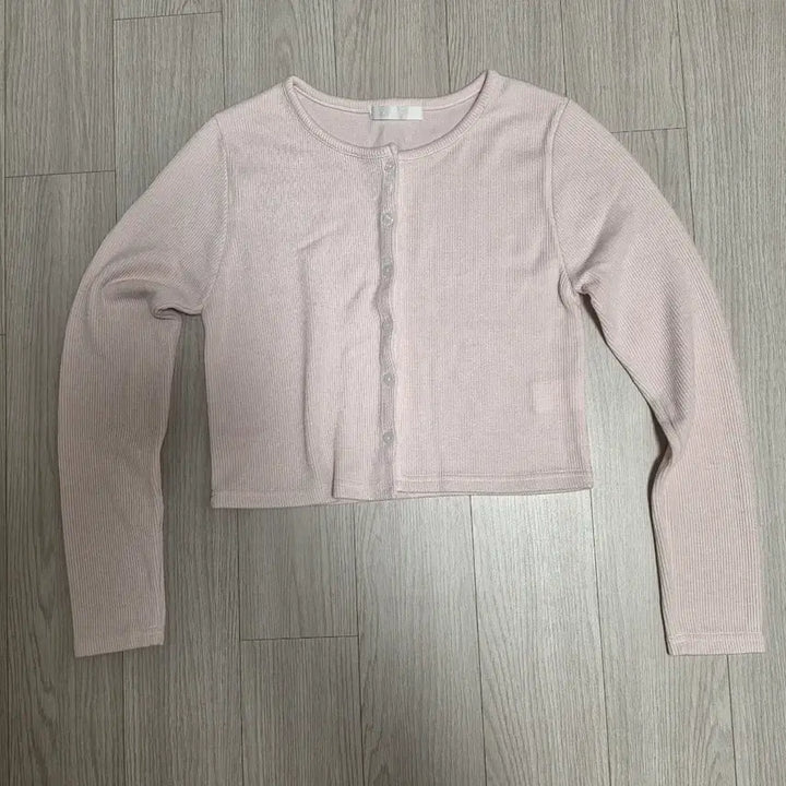 [SOLD OUT] 핑크 골지 크롭 가디건