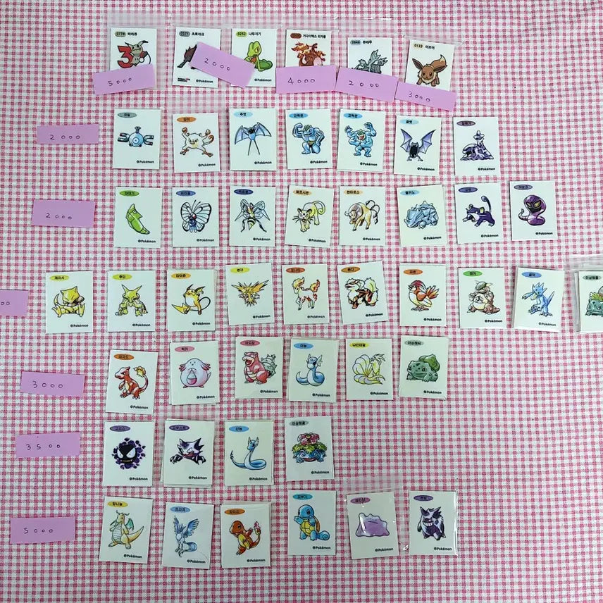 [BUNJANG] 30th Anniversary Pokemon Tteokbokkki Stickers / (매일업뎃) 30주년 포켓몬 띠부씰 30주년 아트워크 포켓몬 띠부씰