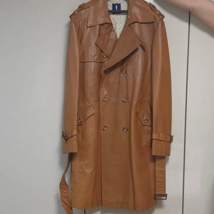 [SOLD OUT] 브라운 가죽 트렌치 코트