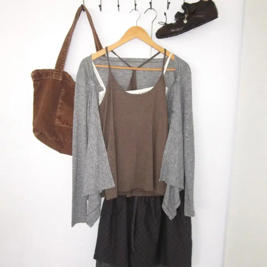 [SOLD OUT] 히피디피 ribbon drape cardigan 가디건 그레이