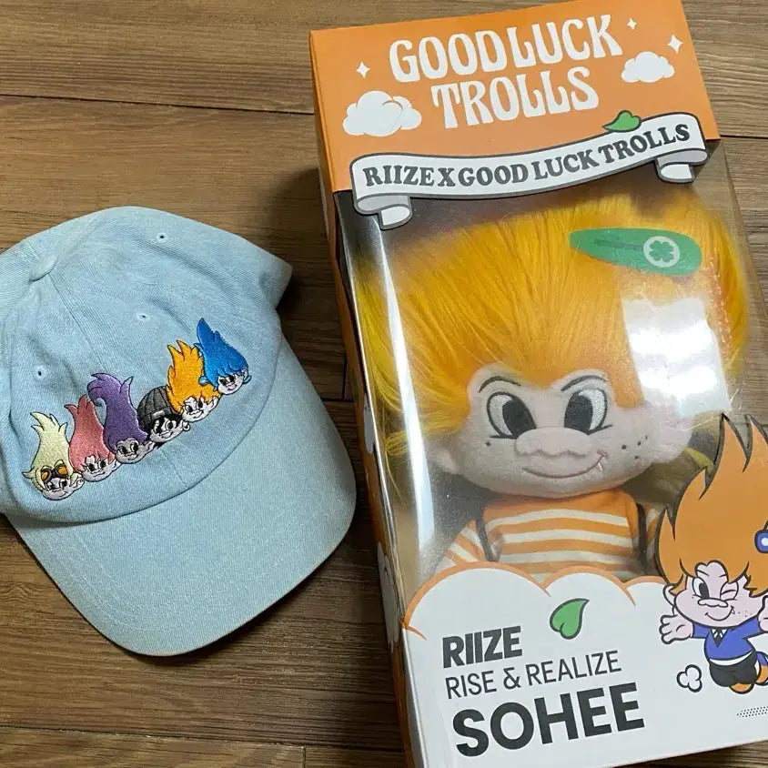 [BUNJANG] RIIZE SOHEE Troll Doll (40cm) Bundle Set with Troll Hat / 일괄) 라이즈 트롤 md 모자, 소희 버전 트롤 40cm 미개봉