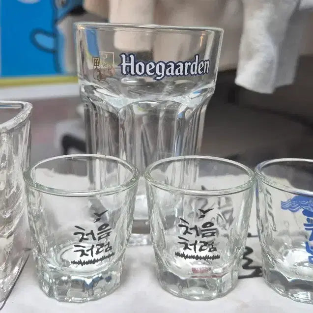 [BUNJANG] Assorted Miniature Glass Set (10 pcs) / 일품진로10년숙성잔6개/처음처럼미니잔2개/푸른밤미니잔1개/호가든미니잔1개