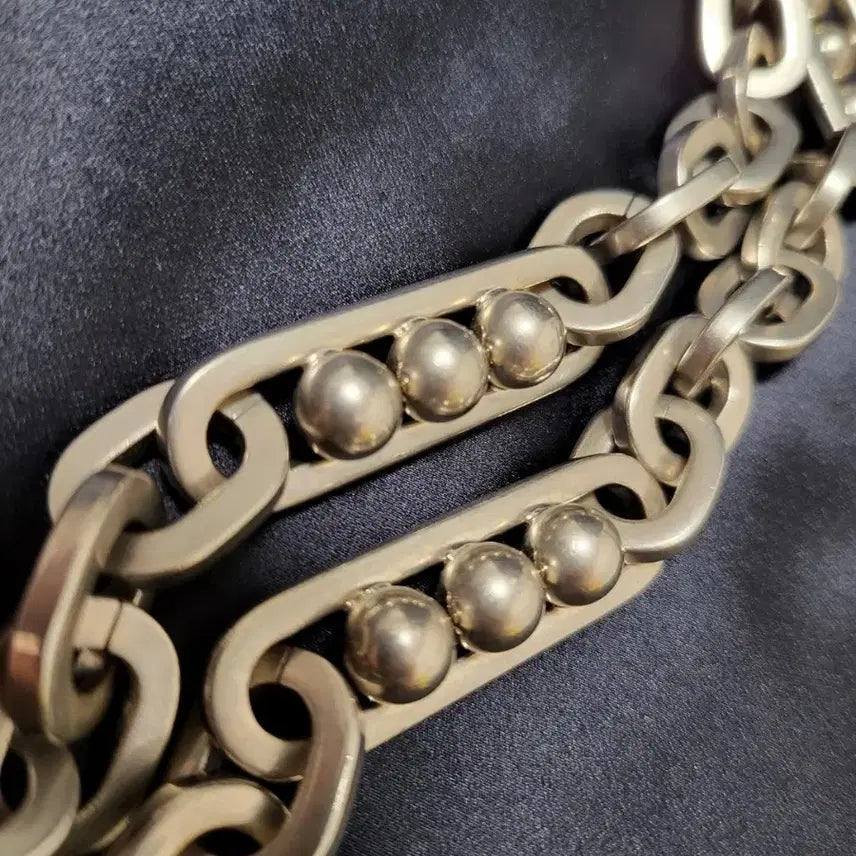 [BUNJANG] Prada Silver Ball Chain Necklace &amp; Bracelet / 프라다 실버 볼 체인 목걸이&amp;팔찌