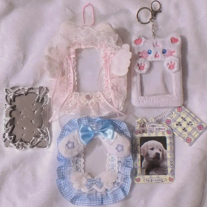 [BUNJANG] Lace Photocard Holder Bundle Set / 레이스 감성 탑로더 포카홀더 4종 일괄