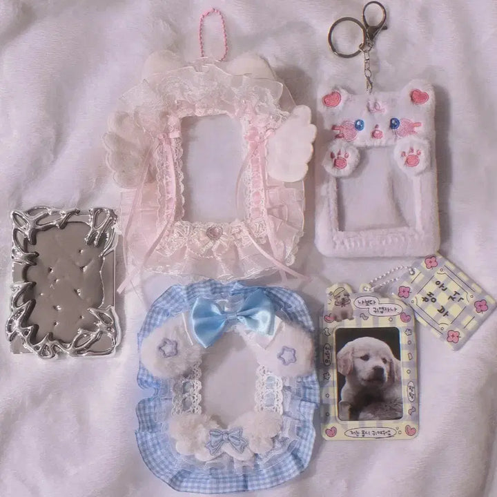 [BUNJANG] Lace Photocard Holder Bundle Set / 레이스 감성 탑로더 포카홀더 4종 일괄