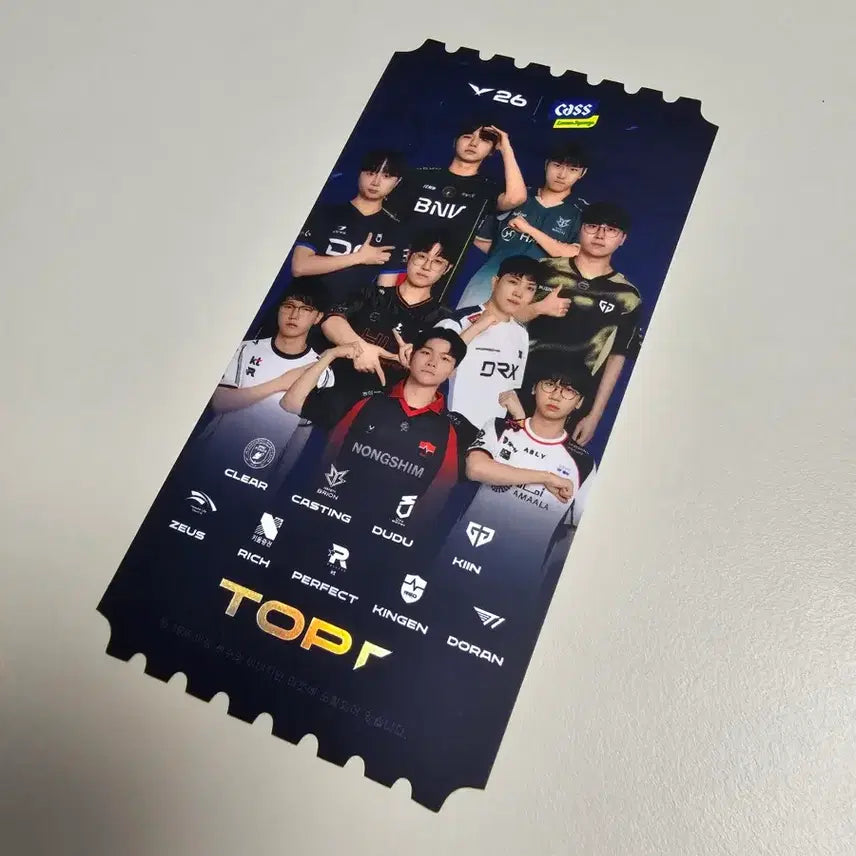 [BUNJANG] LCK 2023 Season Position Top Silver Foil Ticket Photocards - T1 Zeus, Doran, Kwangdong Kiin / lck 포지션 탑 은박 티켓 굿즈 티원 한생 제우스 도란 기인 포카