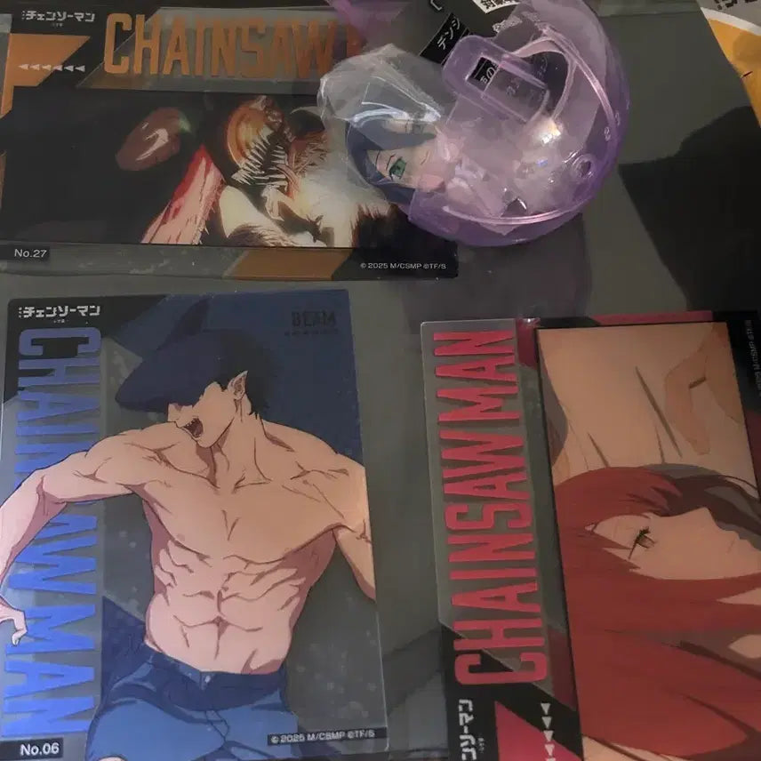 [BUNJANG] Chainsaw Man Legi Vinyl Unsealed Figure + 3 Clear Cards / 체인소맨 대롱가챠 레제 비닐미개봉 + 클리어카드 3장
