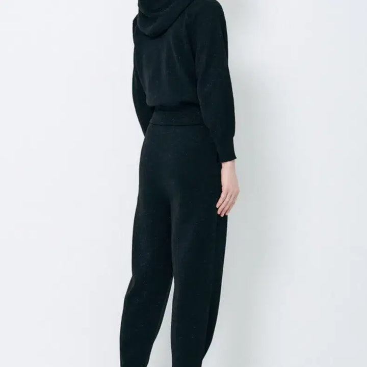 [SOLD OUT] 한섬 랑방컬렉션 LANVIN 글리터 후드 집업가디건 블랙 타임마인오브제