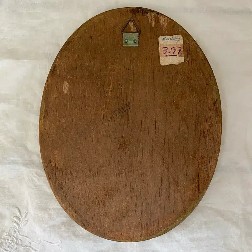[BUNJANG] Italian Vintage Oval Wood Frame / 이탈리아 빈티지 오벌우드 길트액자