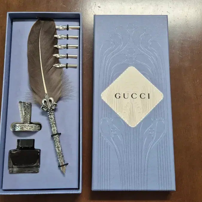 [BUNJANG] Gucci Limited Edition Feather Quill Pen Set / 구찌 깃털만년필세트 한정판 새상품 무배
