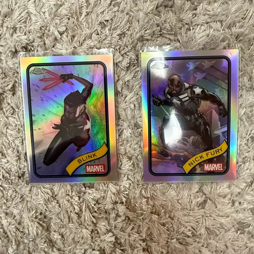 [BUNJANG] Marvel Nick Fury &amp; Blink Silver Cards (Bundle Set) / 마블 Nick Fury &amp; Blink 실버 카드