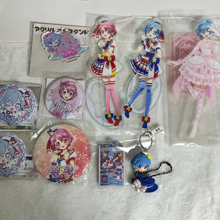 [BUNJANG] Pridress Dorothy &amp; Leona Chinese Acrylic &amp; Tin Badge Bundle Set / 일괄)프리파라 도로시 레오나 중국 아크릴 캔뱃지 가챠