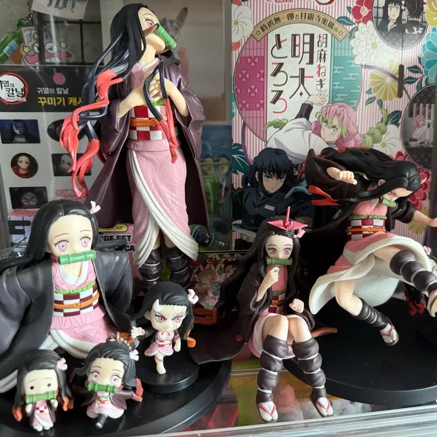 [BUNJANG] Nezuko Kamado Figure Set / (급처)귀멸의 칼날 네즈코 피규어