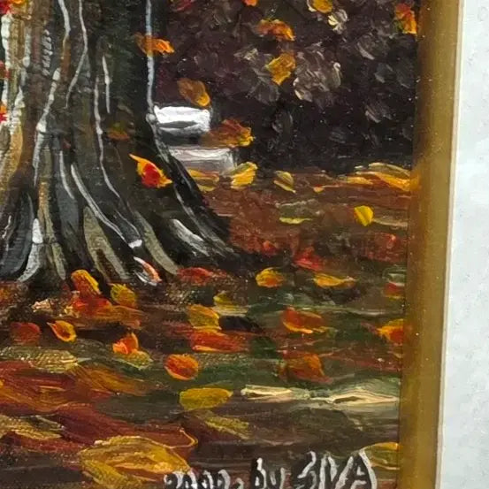 [BUNJANG] Autumn Landscape Oil Painting with Frame / 가을 풍경 유화 그림 액자
