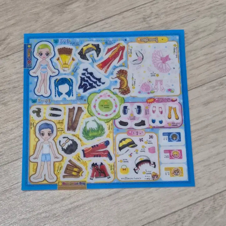 [BUNJANG] Blue Fancy Avatar Coordination Sticker (Old Edition) / 마지막 가격) 10탄 푸른팬시 고전문구 구판 아바타 코디스티커
