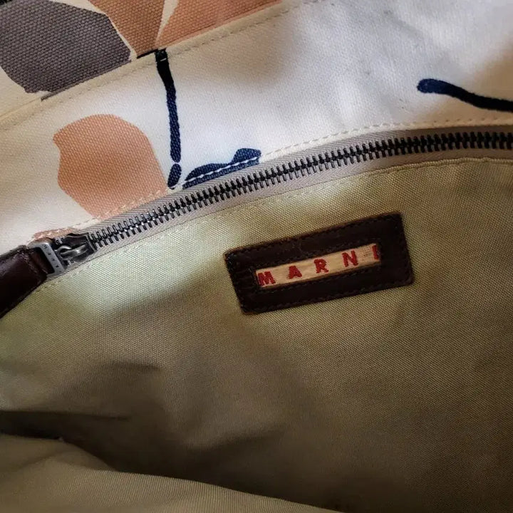 [BUNJANG] Marni Flower Pattern Canvas Tote Bag / 마르니 플라워 패턴 캔버스 토트백