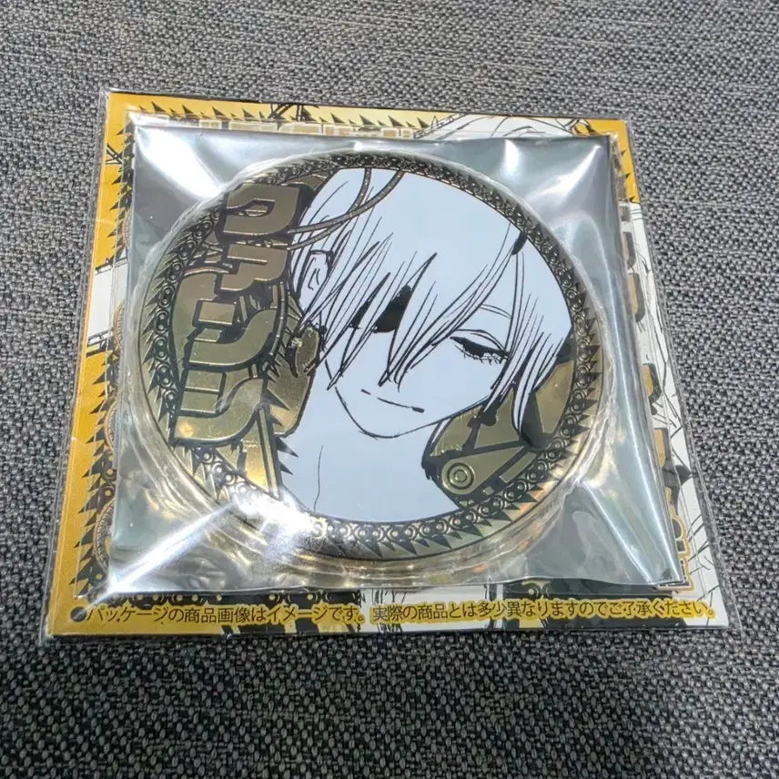 [BUNJANG] Chainsaw Man Kuanxi Original Art Gold Foil Can Badge / 체인소맨 원화 금박 골드 캔뱃지 - 콴시