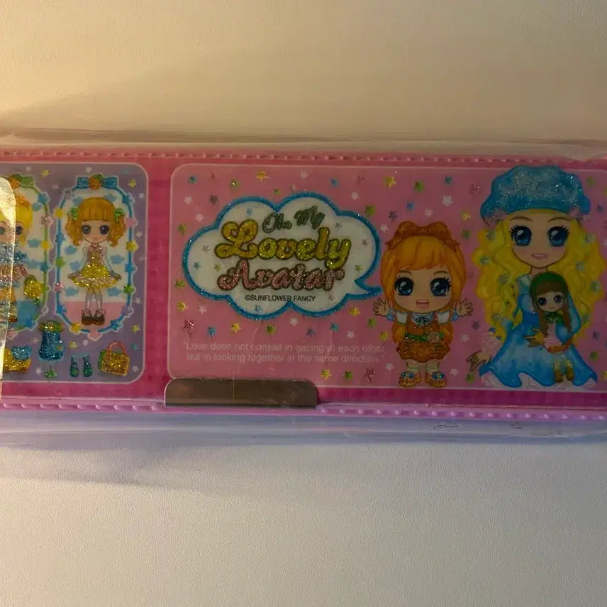 [BUNJANG] Vintage Pink Avatar Magnetic Pencil Case - Rare / 고전)희귀)자석필통