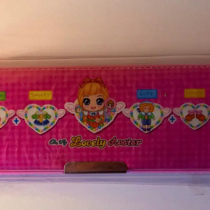 [BUNJANG] Vintage Pink Avatar Magnetic Pencil Case - Rare / 고전)희귀)자석필통