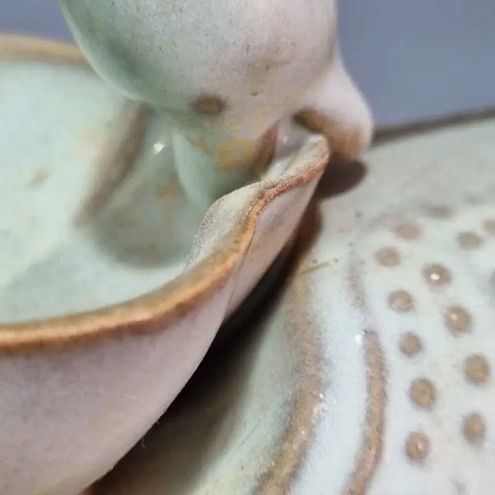 [BUNJANG] 19th Century Celadon Porcelain Swan Oil Lamp / 골동품 빈티지 청자 도자기 백조유등. 가19세9.3고14