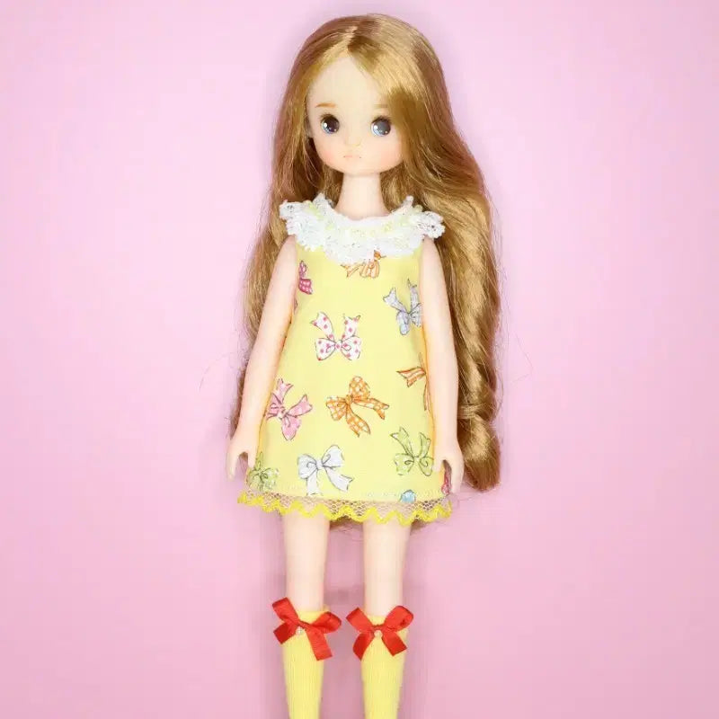 [BUNJANG] Ribbon Mini Dress for 6-Inch Dolls / (육일돌)(선주문) 리본 미니 원피스