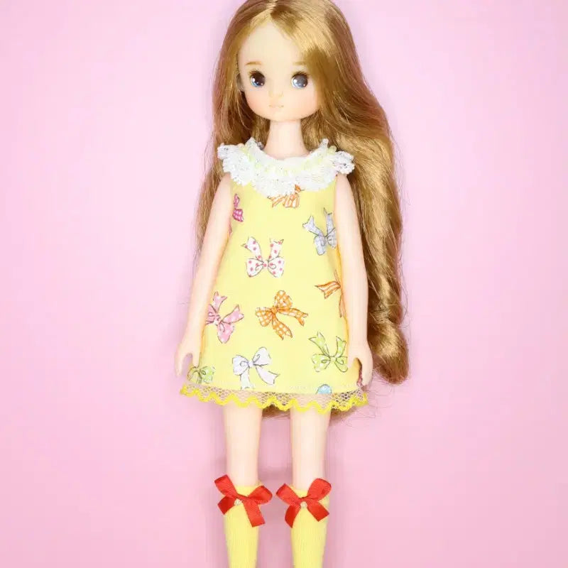 [BUNJANG] Ribbon Mini Dress for 6-Inch Dolls / (육일돌)(선주문) 리본 미니 원피스