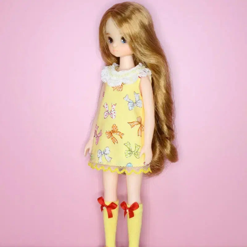 [BUNJANG] Ribbon Mini Dress for 6-Inch Dolls / (육일돌)(선주문) 리본 미니 원피스