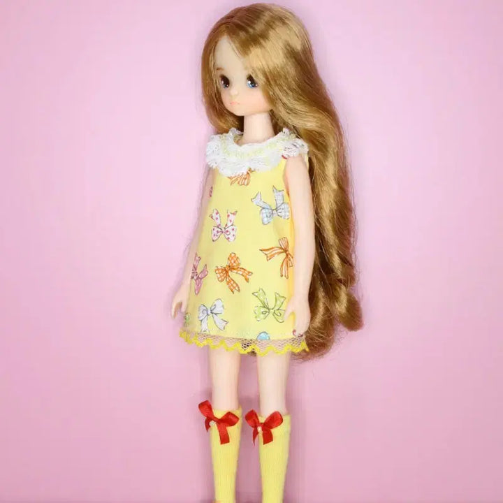 [BUNJANG] Ribbon Mini Dress for 6-Inch Dolls / (육일돌)(선주문) 리본 미니 원피스