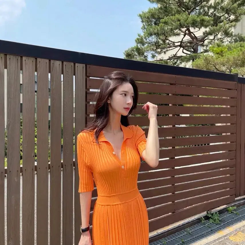[BUNJANG] Mimiwor Ice Dress Orange / [새상품] 미미워 아이스 드레스 원피스 오렌지색