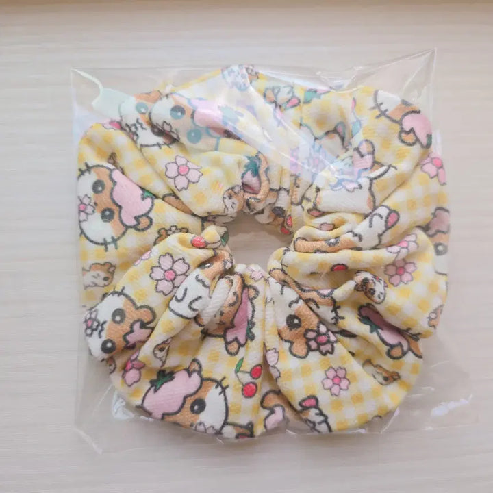 [BUNJANG] Sanrio Kuririn Handmade Scrunchie - New Product / 미개봉 산리오 쿠리링 핸드메이드 곱창끈 새상품