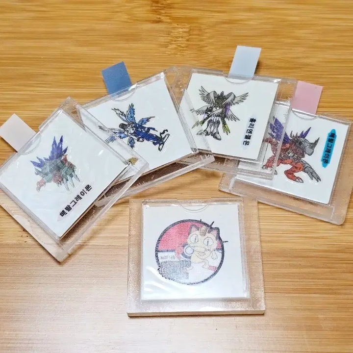 [BUNJANG] Pokemon Old Version 190-Piece "Tti-bu-ssil" Acrylic Case Holder Bundle Set / 포켓몬 구버전 띠부씰 아크릴케이스 홀더 일괄판매