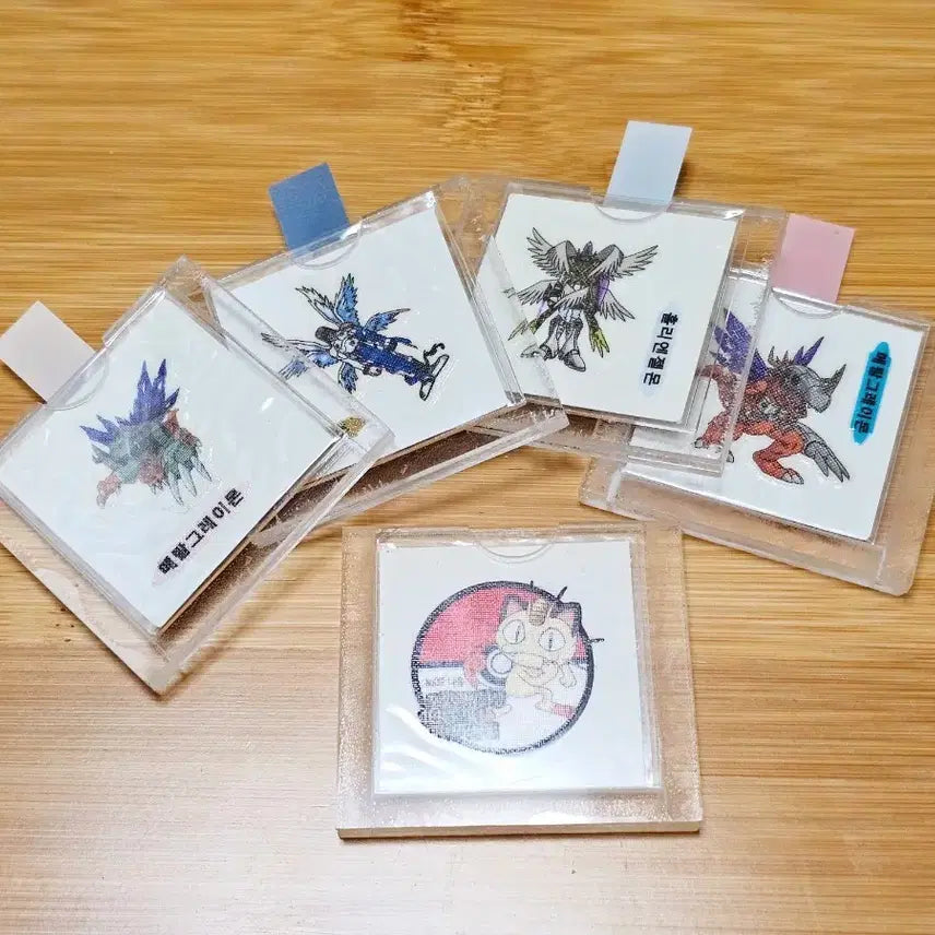 [BUNJANG] Pokemon Old Version 190-Piece "Tti-bu-ssil" Acrylic Case Holder Bundle Set / 포켓몬 구버전 띠부씰 아크릴케이스 홀더 일괄판매