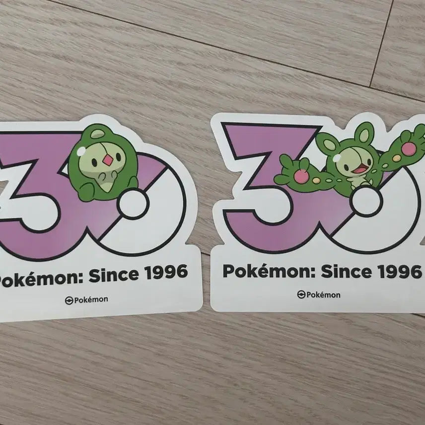 [BUNJANG] Pokemon 30th Anniversary Logo Sticker Durran &amp; Gothita Set / 포켓몬 30주년 로고 스티커 듀란 란쿨루스 세트