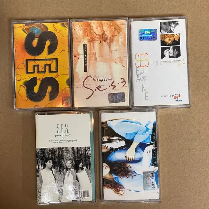 [BUNJANG] S.E.S. Cassette Tape Album Set (5 Albums) / 에스이에스 SES 카세트테이프 5개 세트 Tape
