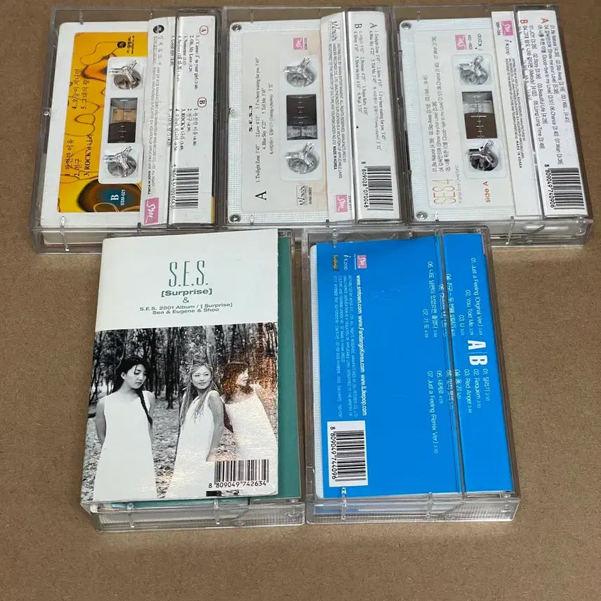 [BUNJANG] S.E.S. Cassette Tape Album Set (5 Albums) / 에스이에스 SES 카세트테이프 5개 세트 Tape