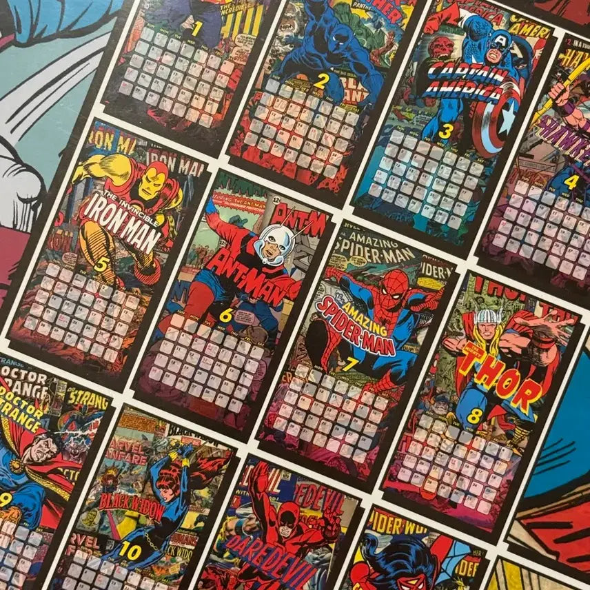 [BUNJANG] Marvel Comics 2018 Calendar (Vintage) / 고전) 마블 코믹스 2018년 캘린더