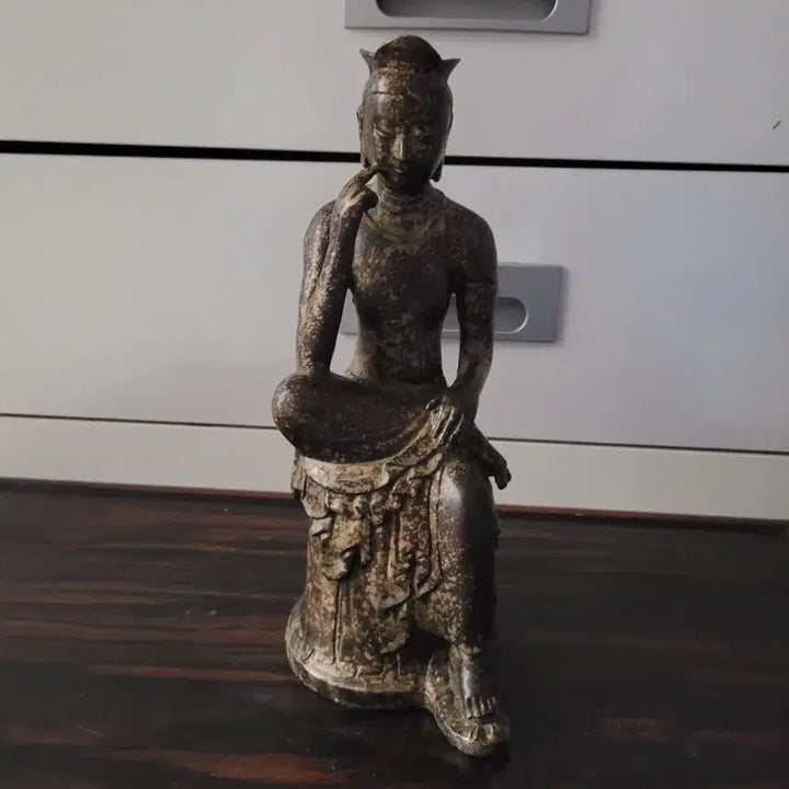 [BUNJANG] Bronze Seated Buddha Statue / 적동 반가사유 상