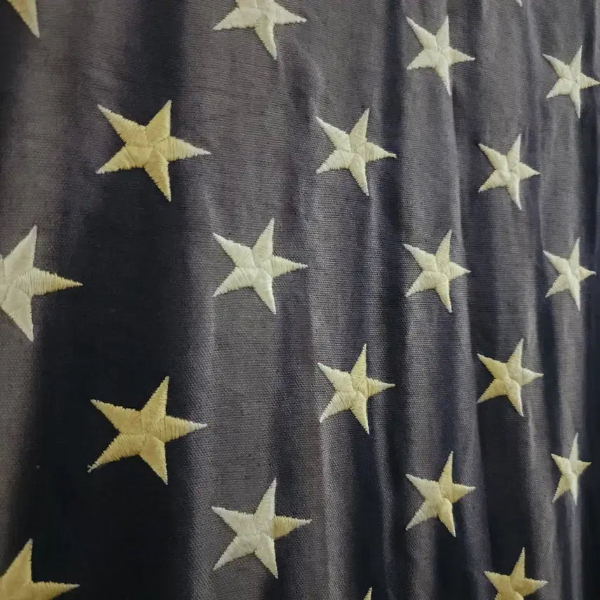 [BUNJANG] Vintage 90s American Flag Sun-Fading Cotton Wall Hanging / 90s 빈티지 미국 국기 성조기 오리지널 옐로우 썬페이딩 코튼