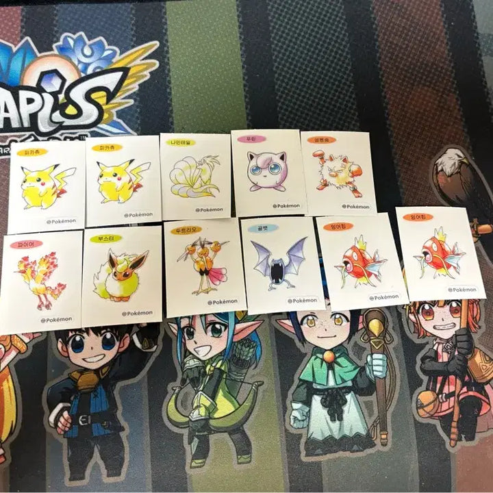 [BUNJANG] Pokemon 30th Anniversary Stickers Bundle / 포켓몬 30주년 띠부실 일괄(피카츄, 파이어 등)판매