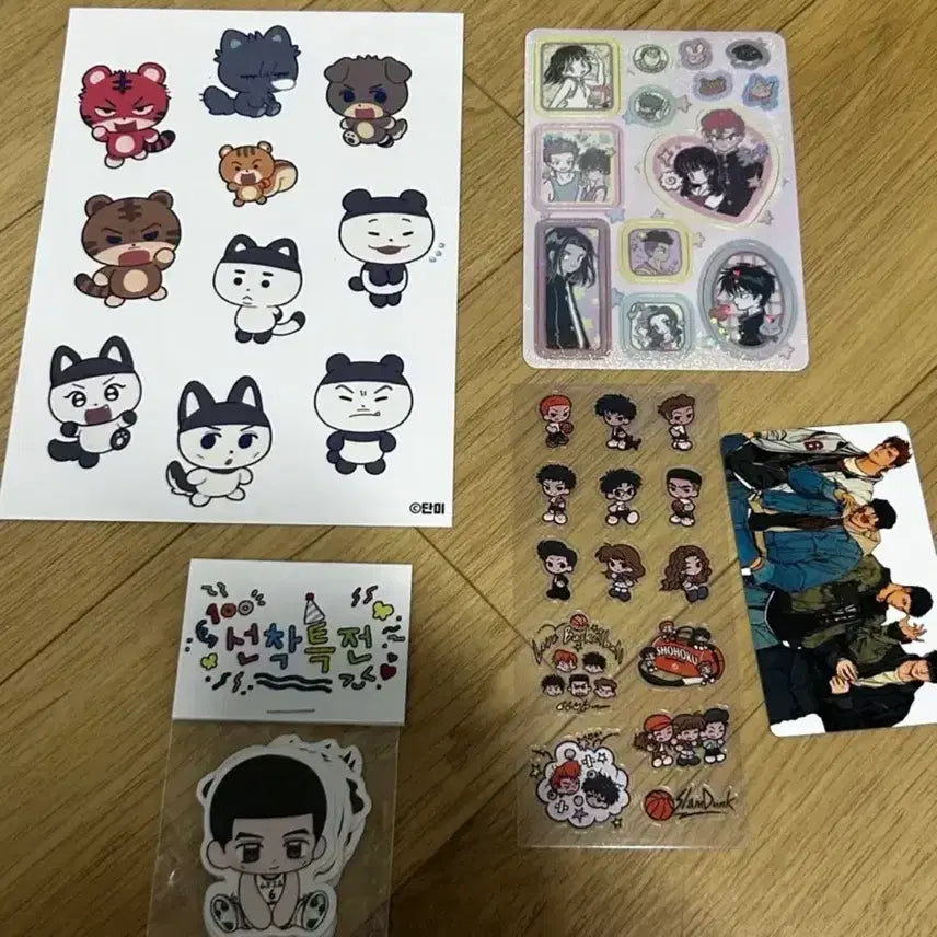 [BUNJANG] Slam Dunk Song Taeseop Sticker, Postcard, Photocard, Acrylic Stand Bundle / 슬램덩크 송태섭 굿즈 스티커 엽서 포카  아크릴스탠드