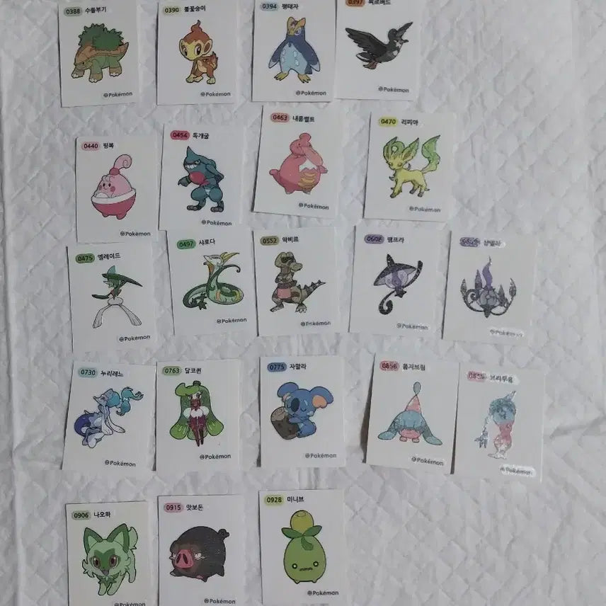 [BUNJANG] Pokemon Ti-buseal Stickers (Gen 4-9) - 21-Piece Bundle Set / 4~9세대 포켓몬 띠부씰 21개 띠부띠부씰 스티커 포켓몬스터 일괄