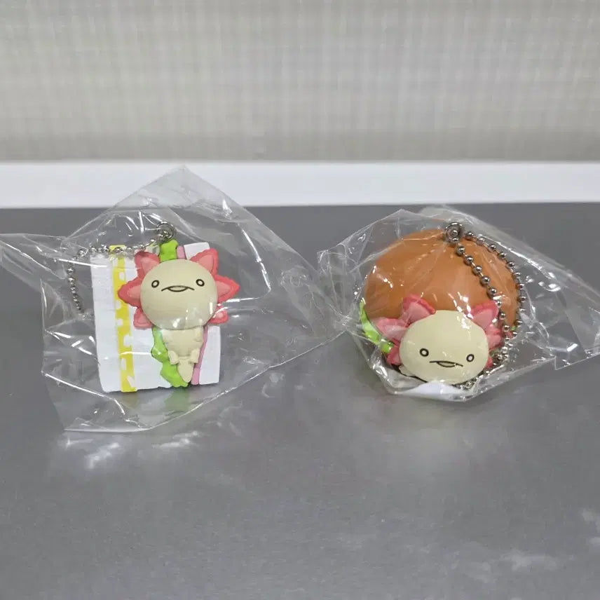 [BUNJANG] Wooper Looper Sandwich Hamburger Gacha Figure Keyring / 인생은 우파루파 음식 숨바꼭질 아홀로틀 가챠 피규어 키링 샌드위치 햄버거