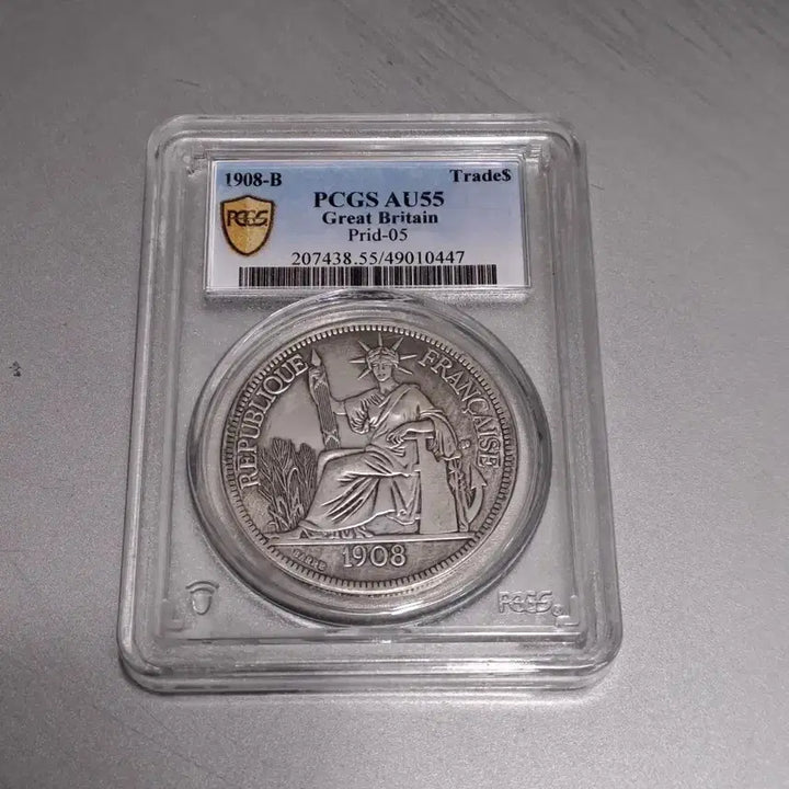 [BUNJANG] 1908 Great Britain Trade Coin PCGS AU55 / 1908 프랑스 무역 주화 PCGS AU55