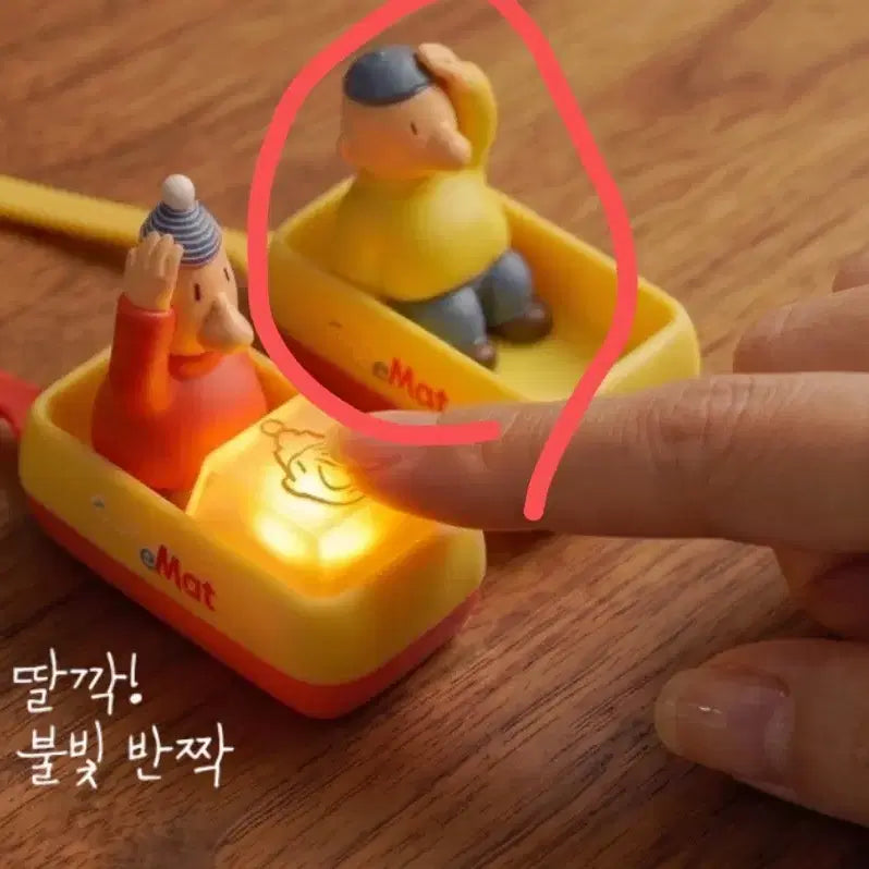 [BUNJANG] Mat &amp; Pat Light-Up Keyring (Pat) / 매트와패트 키캡키링(패트)