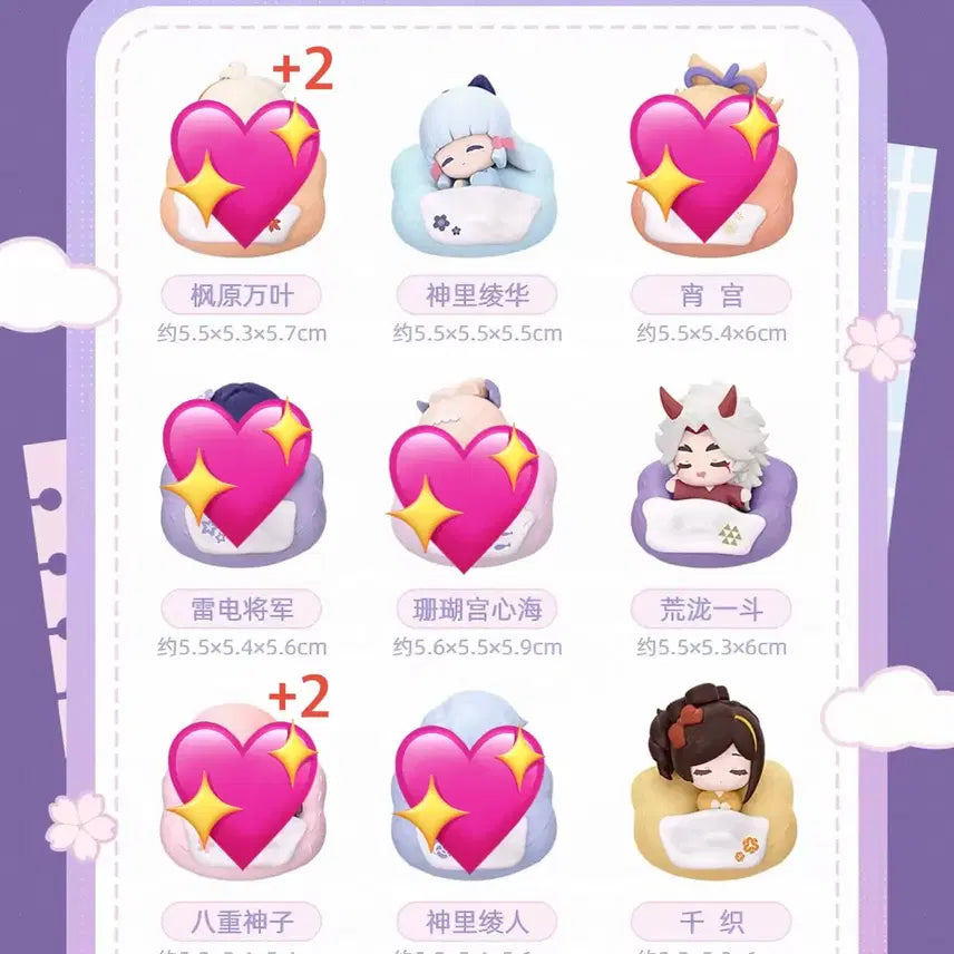 [BUNJANG] Genshin Impact Inazuma Cloud Pillow Q Version Refrigerator Magnets (Ayaka, Itto, Chiori) / 원신 이나즈마 구름 배게 꿈 시리즈 Q버전 냉장고 자석 공구 아야카 이토