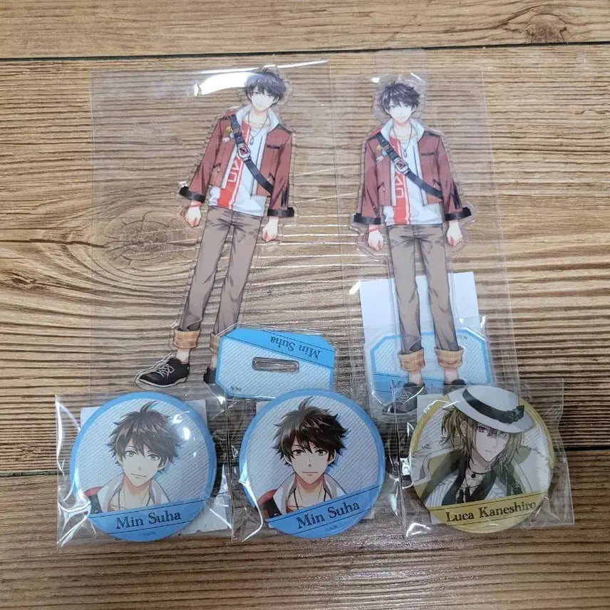 [BUNJANG] Nijisanji MINSUHA / Luka Kaneshiro Acrylic Badge Set / 니지산지 민수하/루카 아크릴 뱃지