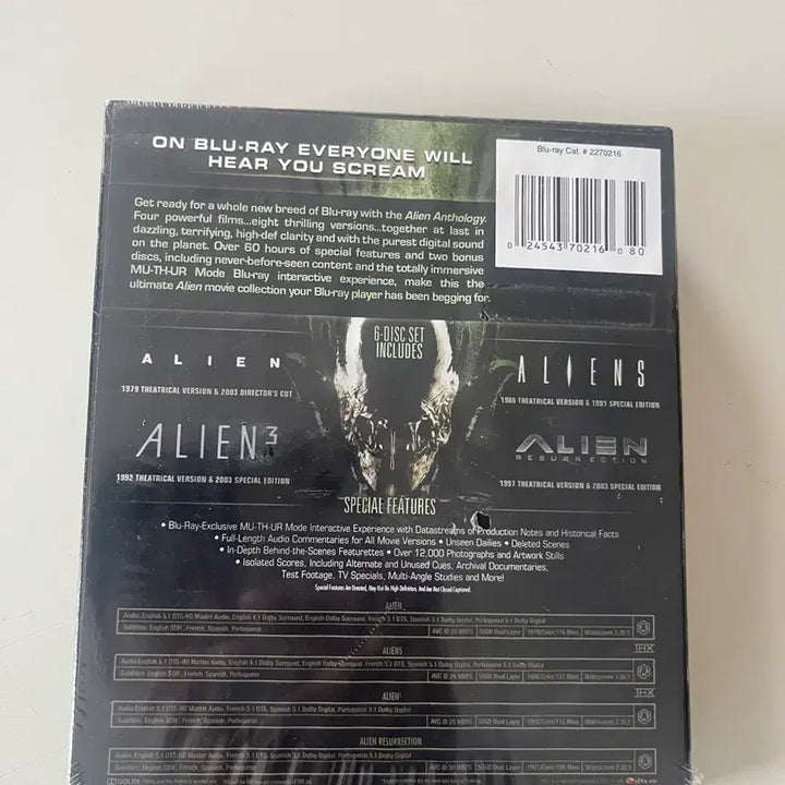 [BUNJANG] Alien Anthology Blu-ray Box Set (Sealed) / (미개봉)에일리언 앤솔로지 블루레이 박스세트