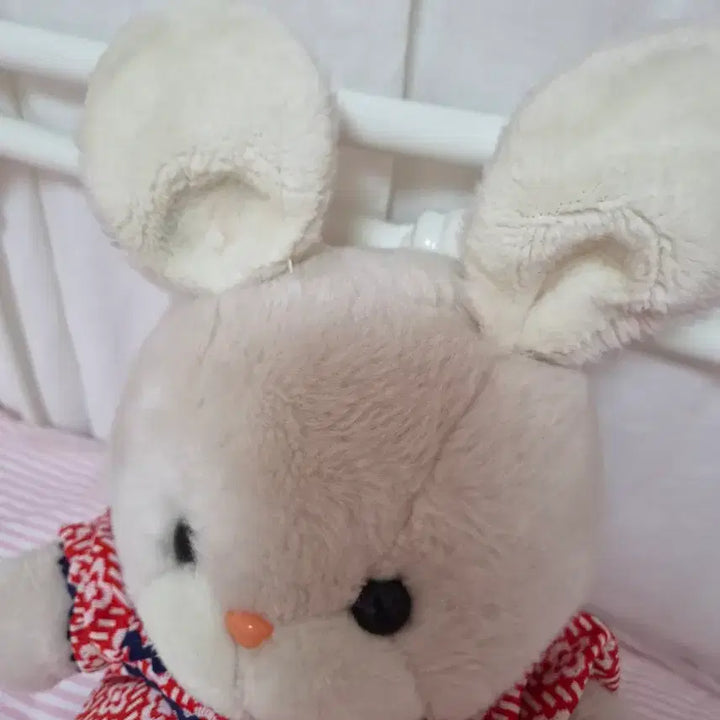 [BUNJANG] Rabbit Plush Doll with Red Dress / 토끼 인형 + 빨간색 원피스