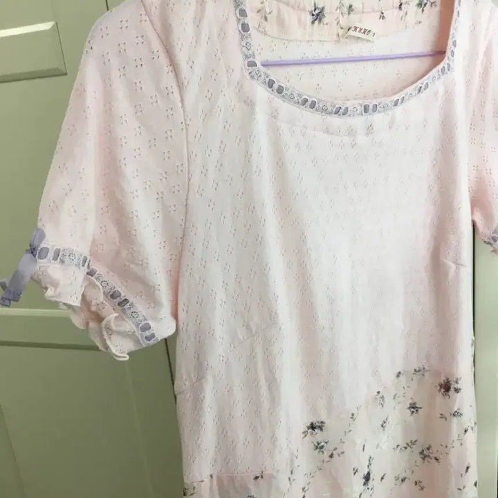 [BUNJANG] Ikuko Strawberry Milk Flower Lace Short Sleeve Dress Pajama / JPN 이쿠코 딸기우유 꽃 레이스 반팔원피스 파자마 히메갸루 공주 유럽